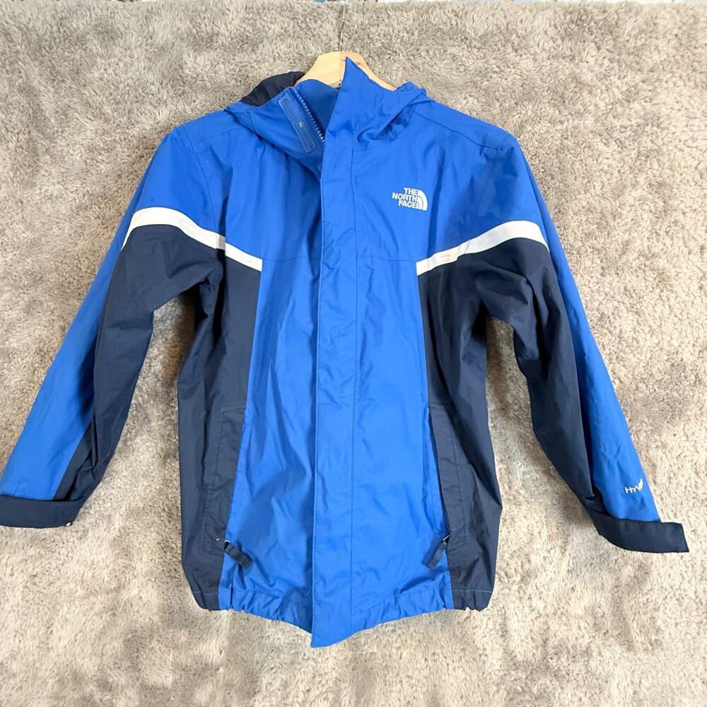 North Face Blue Parka Shell Jacket Boys M Medium 10 12 Nimbo